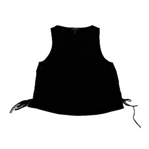 Rag & Bone Women's Black Sleeveless Lace Up Side Tank Top Shirt Size Small